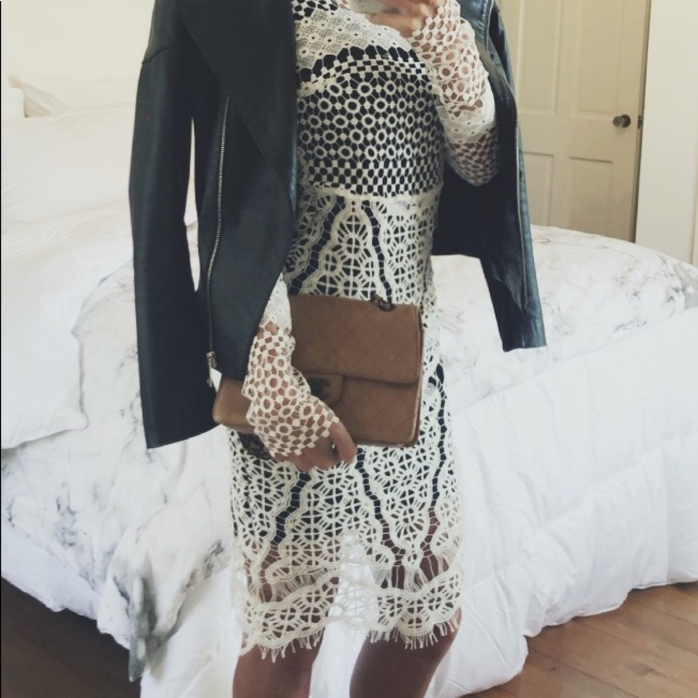 White Lace Sabo Skirt Dress